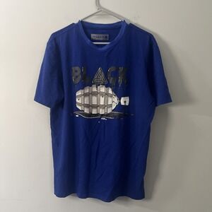 Black Pyramid Blue Graphic T-Shirt Large Cotton Mens
